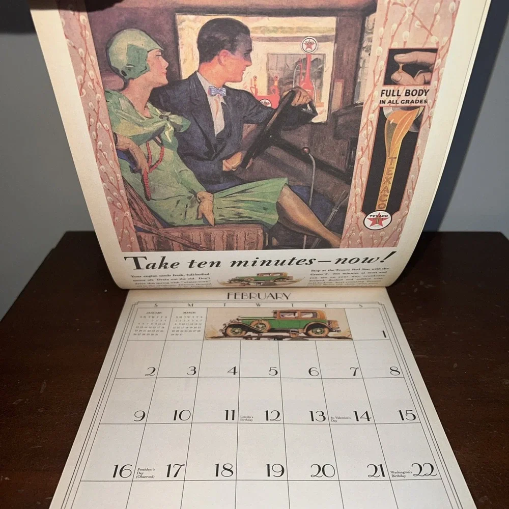 Nine Texaco Calendars From 1992 To 2000, Great Condition & Graphics UNUSED‎